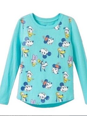 Disney Girls' Light Teal Disney Character Long Sleeve Top